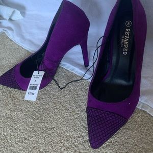 REVAMPED Purple Suede Stilettos